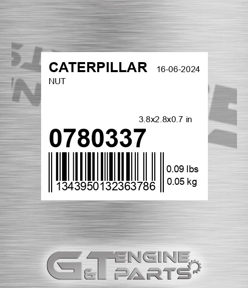 078-0337 Nut for CATERPILLAR