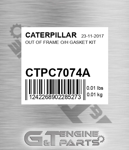 CTPC7074A Out Of Frame O/h Gasket Kit for CATERPILLAR