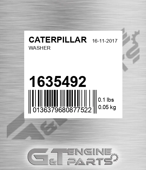 163-5492 Washer for CATERPILLAR