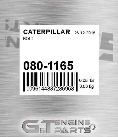 080-1165 Bolt