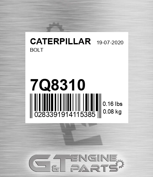 7Q-8310 Bolt for CATERPILLAR