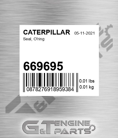 669695 Seal, O'ring