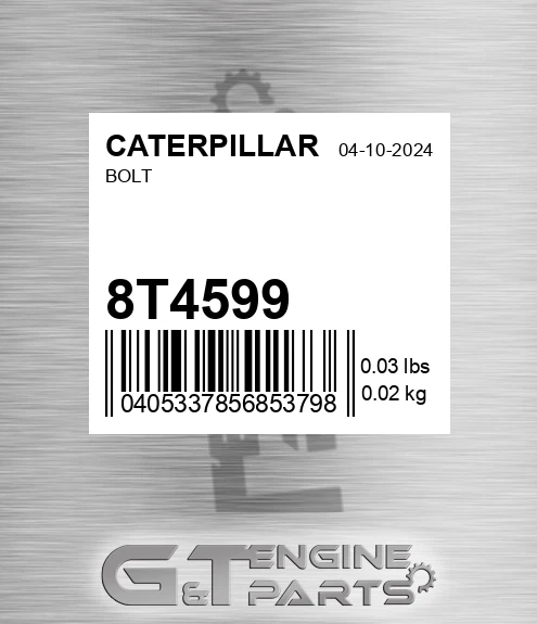 8T-4599 Bolt for CATERPILLAR