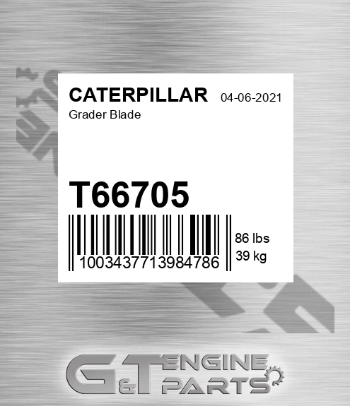 T66705 Grader Blade for CATERPILLAR