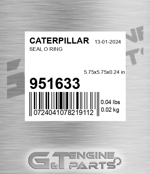 951633 Seal O Ring for CATERPILLAR