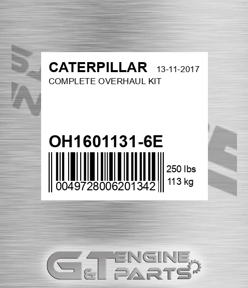 OH1601131-6E Complete Overhaul Kit