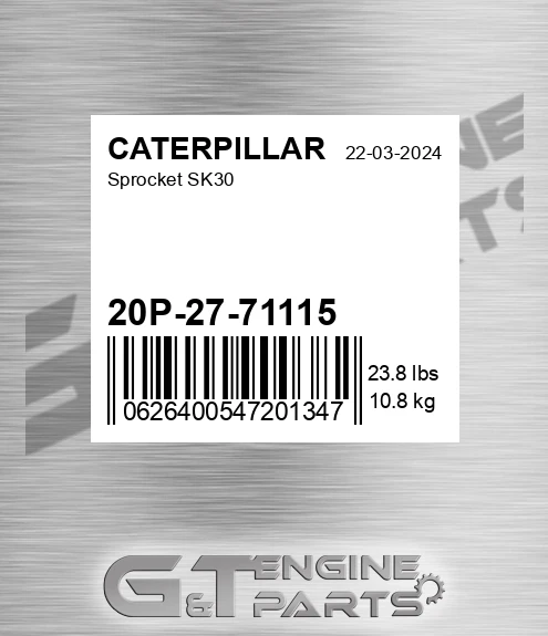 20P2771115 Sprocket Sk30 for CATERPILLAR