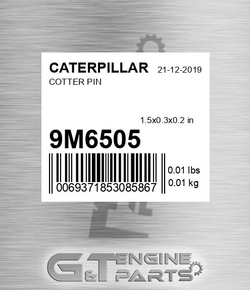 9M-6505 Cotter Pin for CATERPILLAR