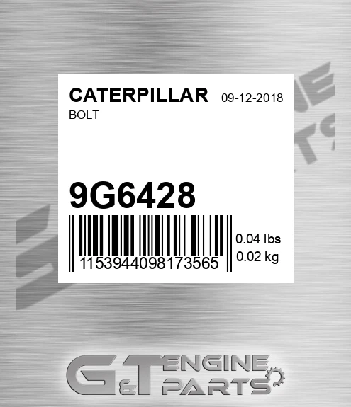 9G-6428 Bolt for CATERPILLAR