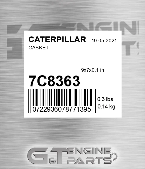 7C-8363 Gasket for CATERPILLAR
