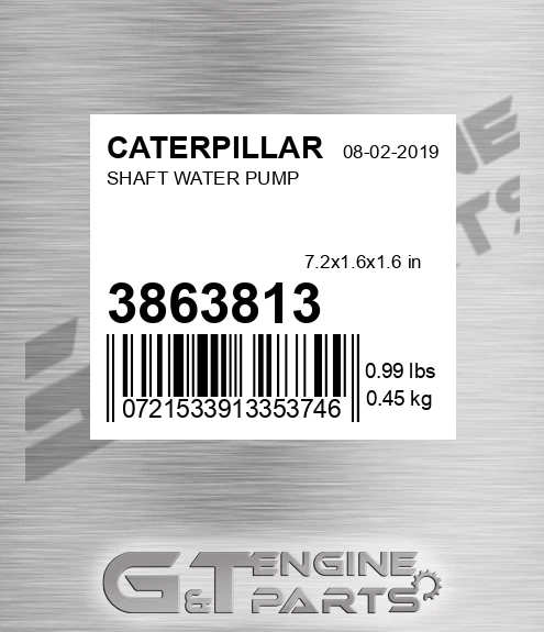 386-3813 Shaft Water Pump for CATERPILLAR