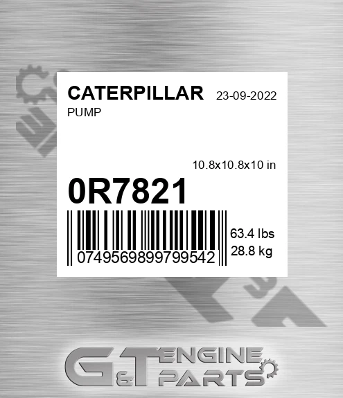 0R-7821 Pump for CATERPILLAR