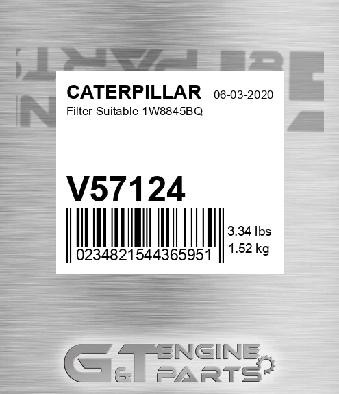 V57124 Filter Suitable 1w8845bq