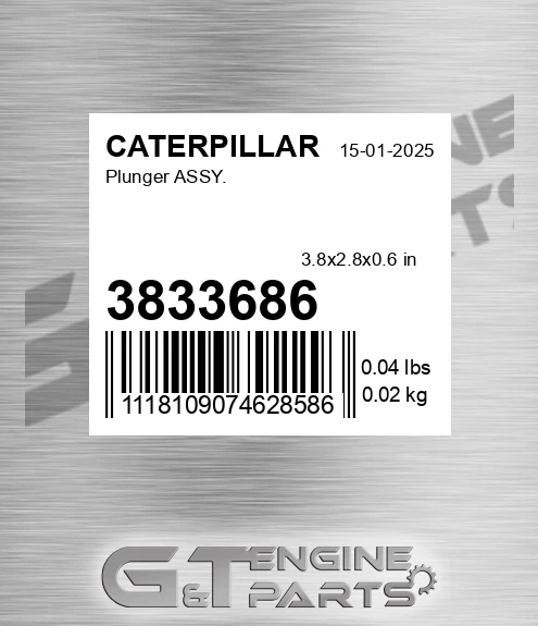 3833686 CATERPILLAR Plunger Assy.