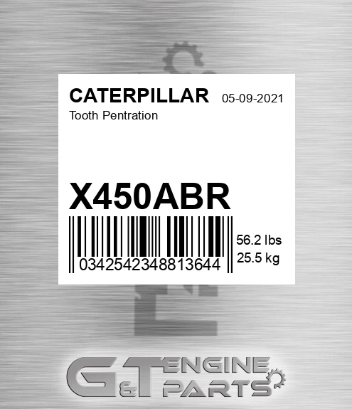 X450ABR Tooth Pentration for CATERPILLAR