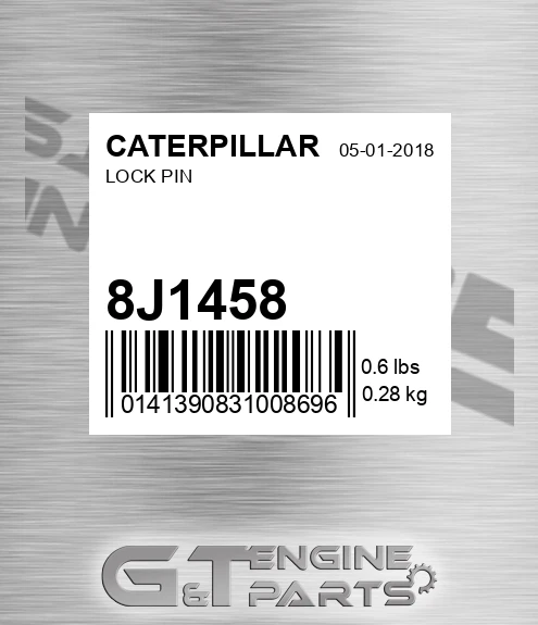 8J-1458 Lock Pin for CATERPILLAR