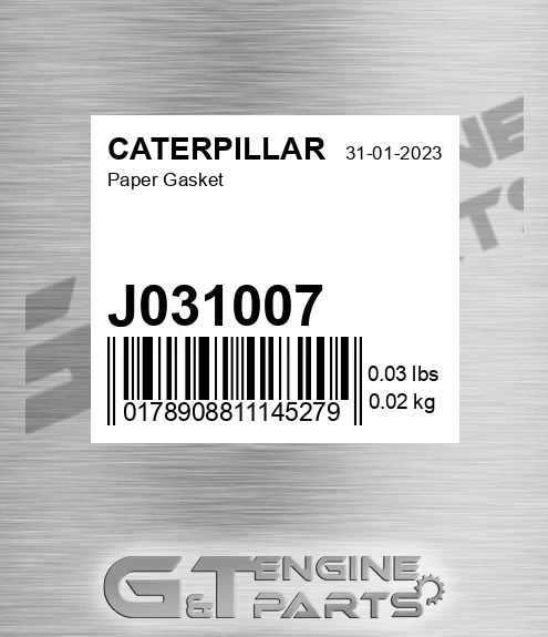 J031007 Paper Gasket