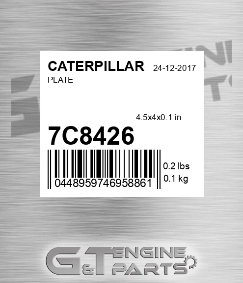 7C8426 Plate
