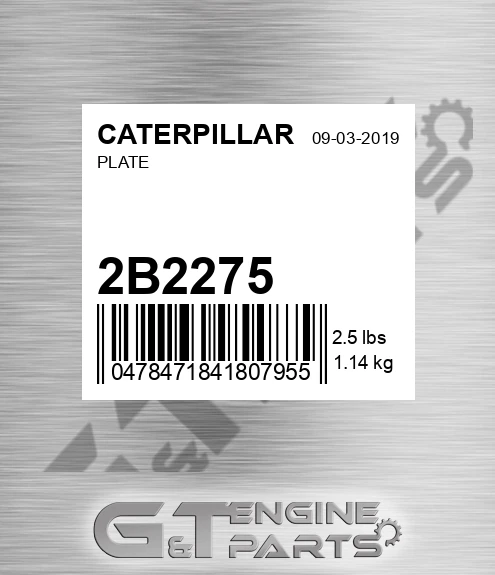 2B2275 Plate