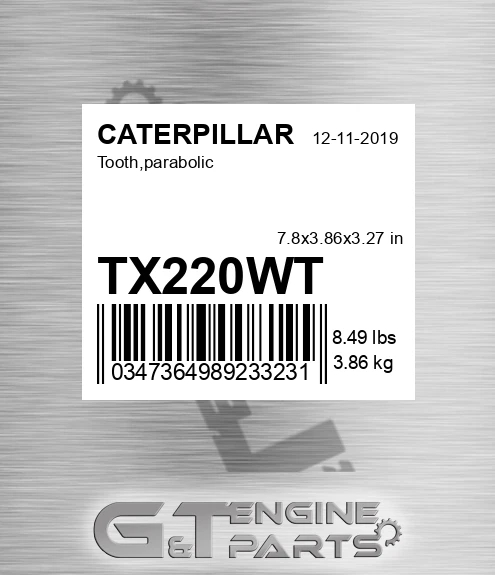 TX220WT Tooth,parabolic
