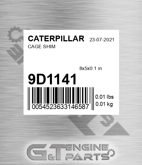 9D-1141 Cage Shim for CATERPILLAR
