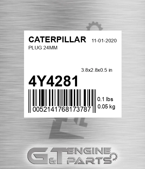 4Y-4281 Plug 24mm for CATERPILLAR