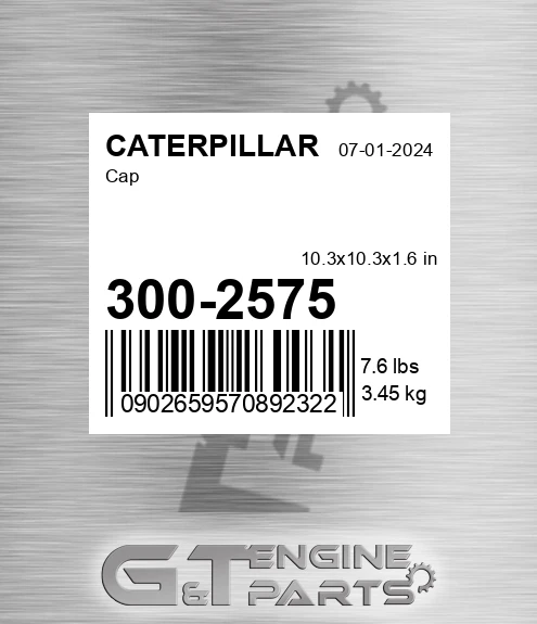 3002575 Cap for CATERPILLAR