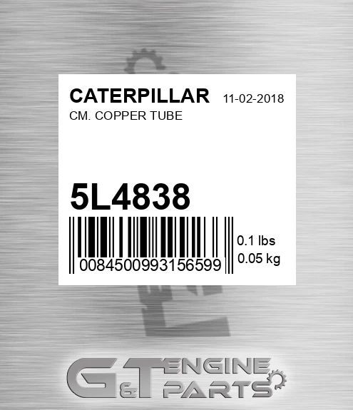 5L-4838 Cm. Copper Tube for CATERPILLAR