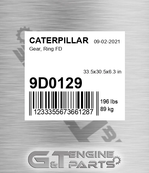 9D0129 Gear, Ring Fd