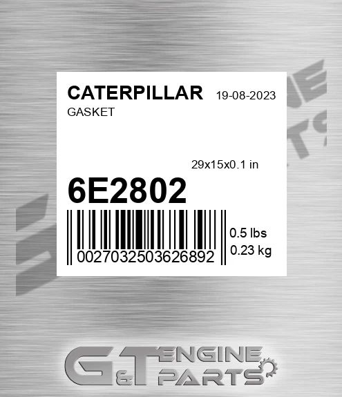 6E2802 Gasket for CATERPILLAR