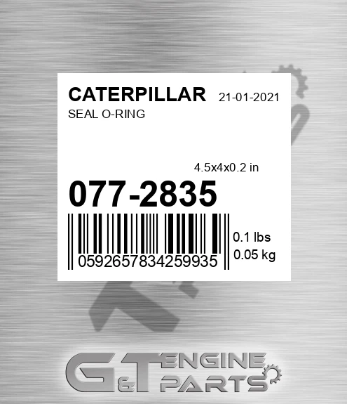077-2835 Seal O-ring for CATERPILLAR