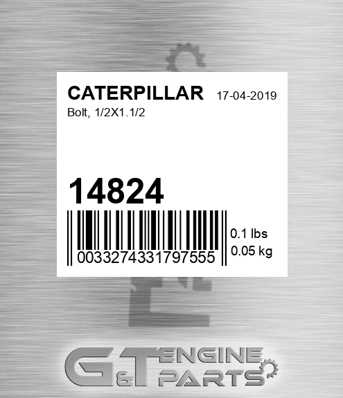 14824 Bolt, 1/2x1.1/2