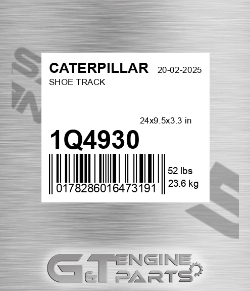 1Q-4930 Shoe Track for CATERPILLAR