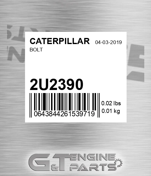 2U-2390 Bolt for CATERPILLAR
