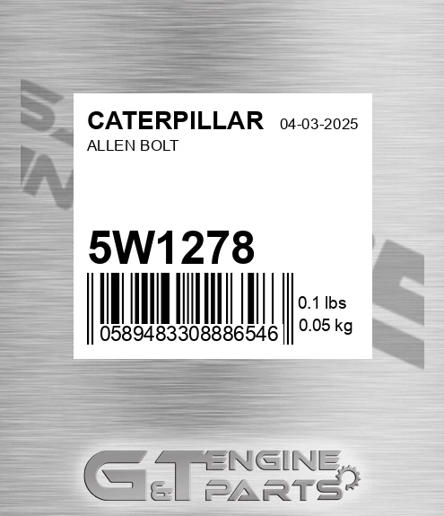 5W-1278 Allen Bolt for CATERPILLAR