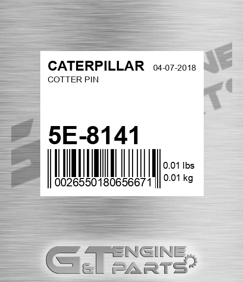 5E-8141 Cotter Pin for CATERPILLAR