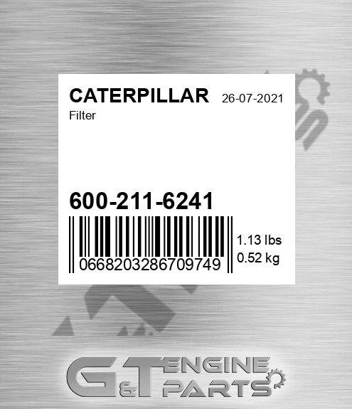 600-211-6241 Filter for CATERPILLAR