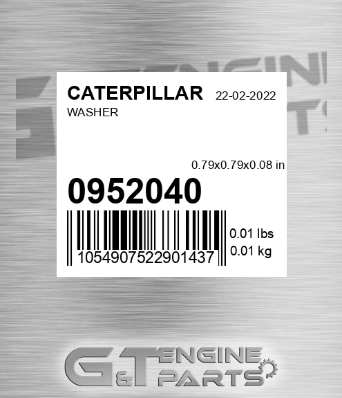 0952040 Washer for CATERPILLAR