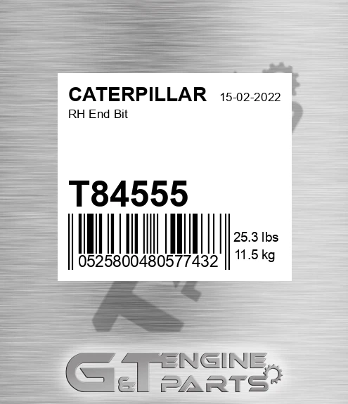 T84555 Rh End Bit for CATERPILLAR