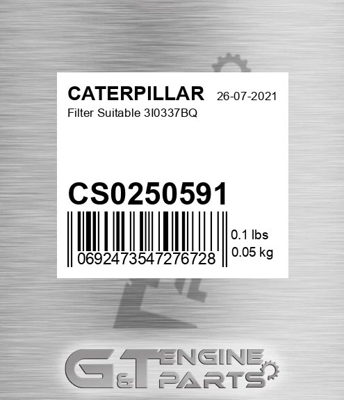 CS0250591 Filter Suitable 3i0337bq