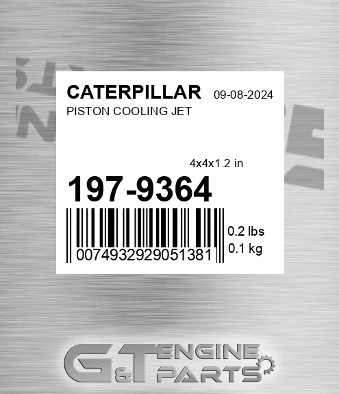 197-9364 Piston Cooling Jet for CATERPILLAR