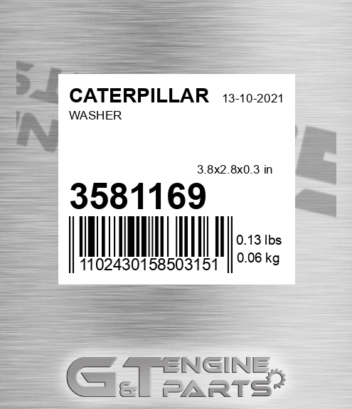 358-1169 Washer for CATERPILLAR
