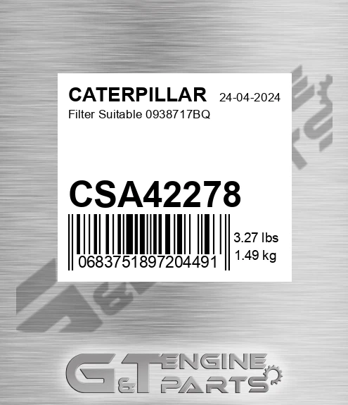 CSA42278 Filter Suitable 0938717bq