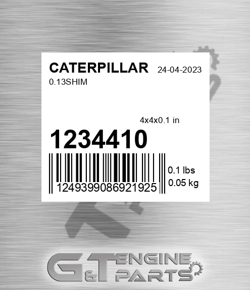 123-4410 0.13shim for CATERPILLAR