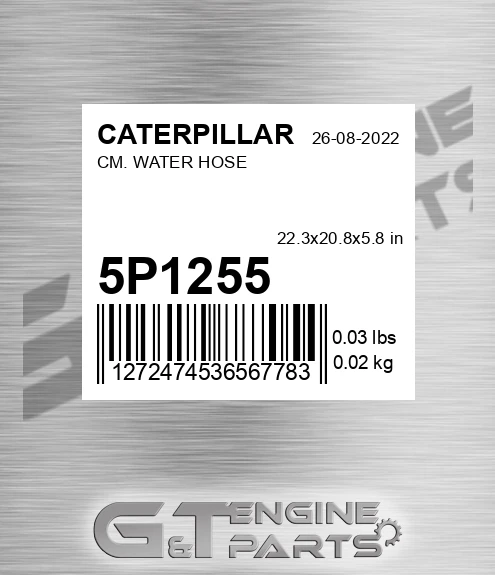5P-1255 Cm. Water Hose for CATERPILLAR
