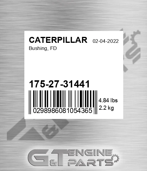 1752731441 Bushing, Fd for CATERPILLAR