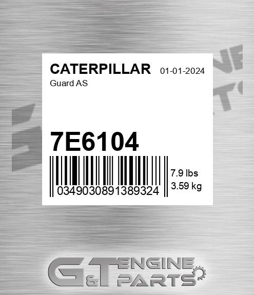 7E6104 Guard As for CATERPILLAR