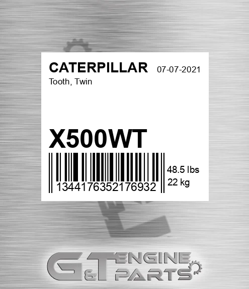 X500WT Tooth, Twin for CATERPILLAR