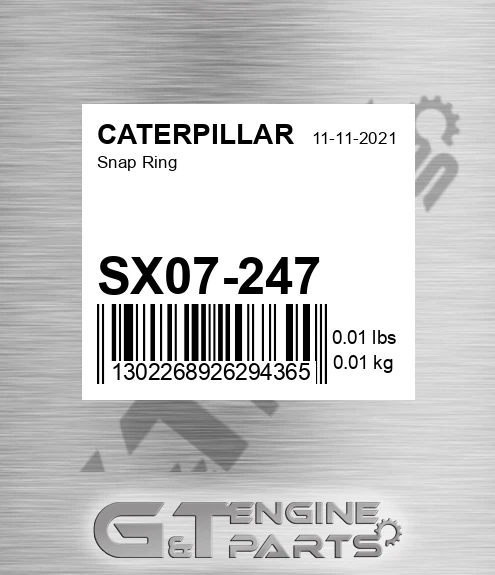 SX07-247 Snap Ring for CATERPILLAR