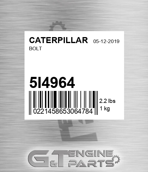 5I-4964 Bolt for CATERPILLAR